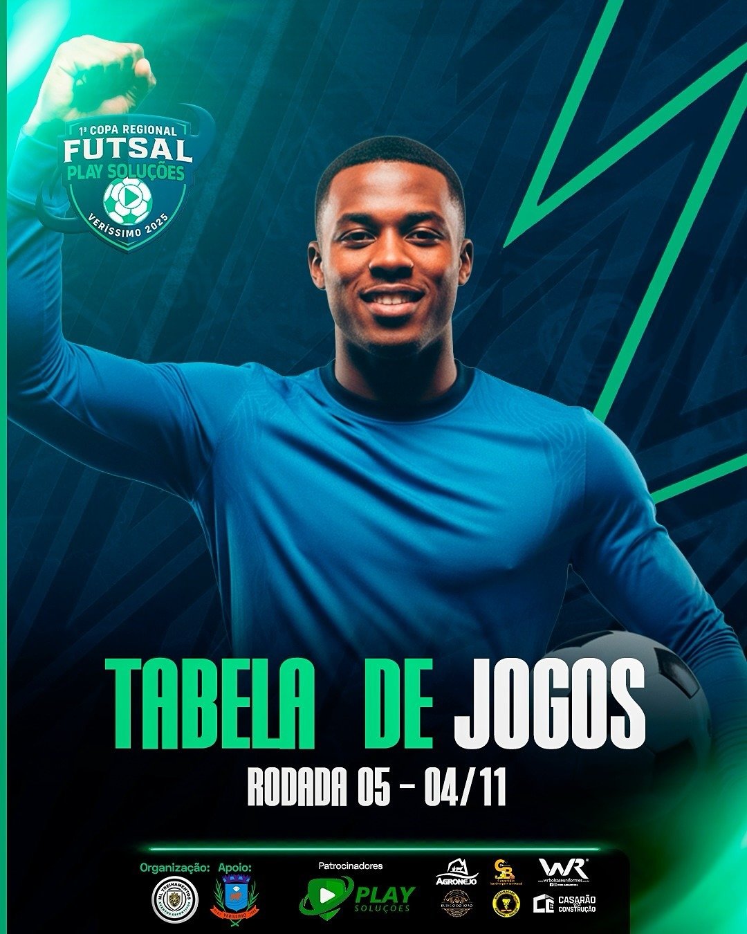 Quinta rodada da Copa Play Soluções de Futsal agita a cidade de Veríssimo