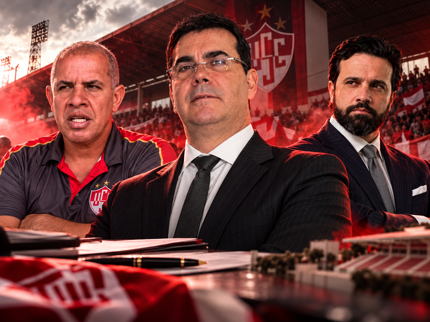 Legado formaliza mudança na condução das tratativas da SAF e pede que o Conselho Deliberativo assuma a interlocução com o grupo. Arte: Sete nos Esportes.
