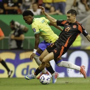 Vini Jr foi decisivo na vitória do Brasil sobre a Colômbia - Foto: Rafael Ribeiro/CBF