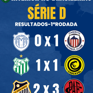 Brasileirão Série D começa com vitórias de Itabirito e Pouso Alegre
