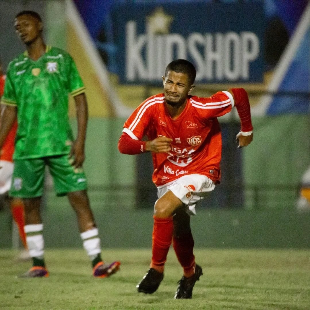 Netinho, atleta da base do Uberaba, autor do terceiro gol do Uberaba diante da Caldense no Uberabão - Foto: @vh_kos