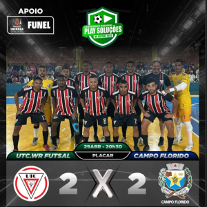 UTC/WR Futsal empata com Campo Florido em estreia eletrizante no Campeonato Regional Play Soluções