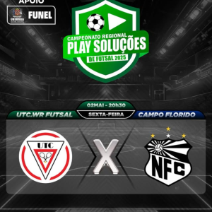 UTC/WR Futsal Uberaba e Nacional jogam em Campo Florido - Arte: utcwrfutsaluberaba