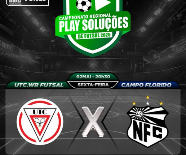 UTC/WR Futsal Uberaba e Nacional jogam em Campo Florido - Arte: utcwrfutsaluberaba