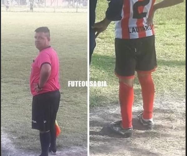Árbitro Assistente surpreende na Liga de Futebol Moreno ao ajudar jogador sem chuteiras durante partida em Buenos Aires