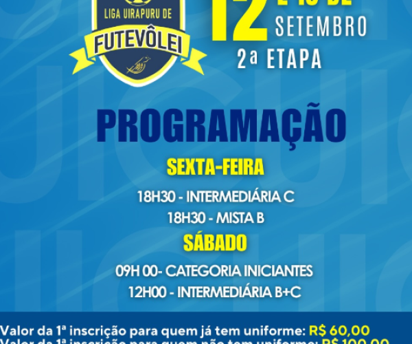Segunda Etapa da Liga Uirapuru de Futevôlei promete emoções e disputas acirradas