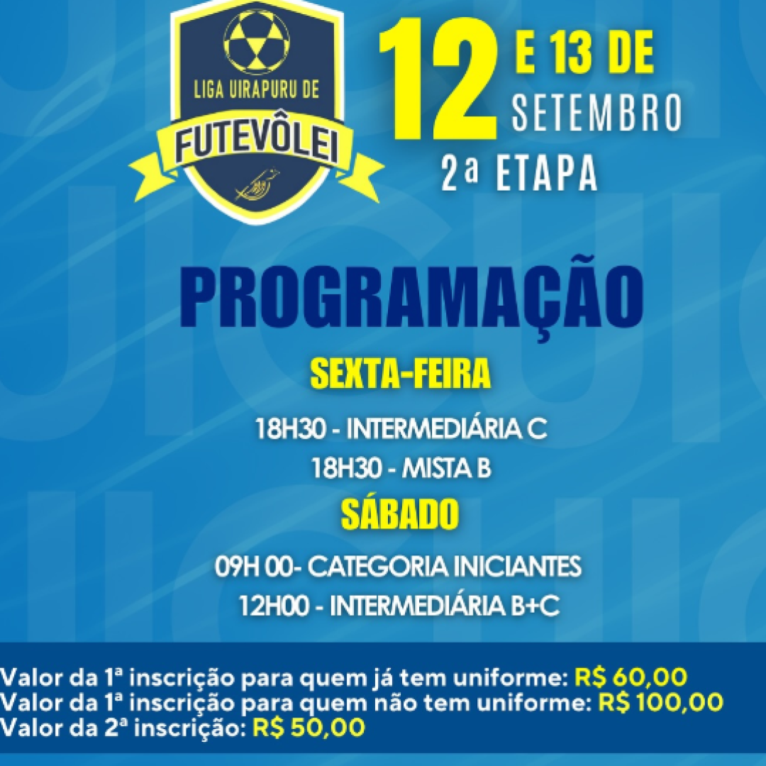 Segunda Etapa da Liga Uirapuru de Futevôlei promete emoções e disputas acirradas