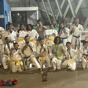 Equipe de karatê Budokan/Funel foi destaque nas Olimpíadas de Primavera do Uirapuru Iate Clube - Foto: Sensei Oscar