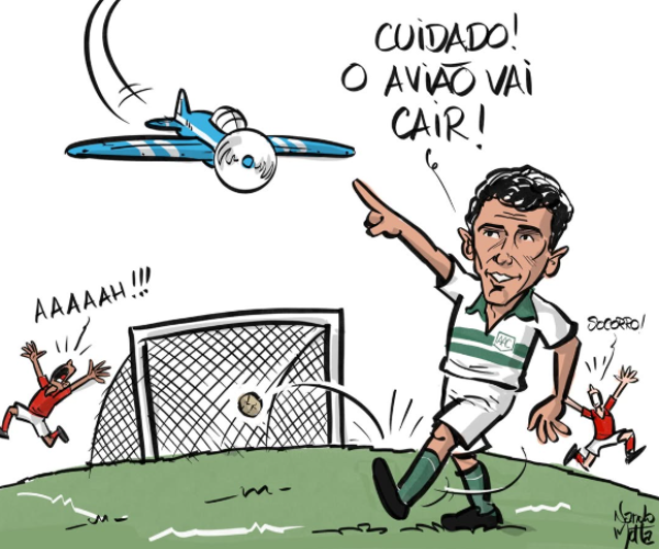 O gol aéreo da Caldense!