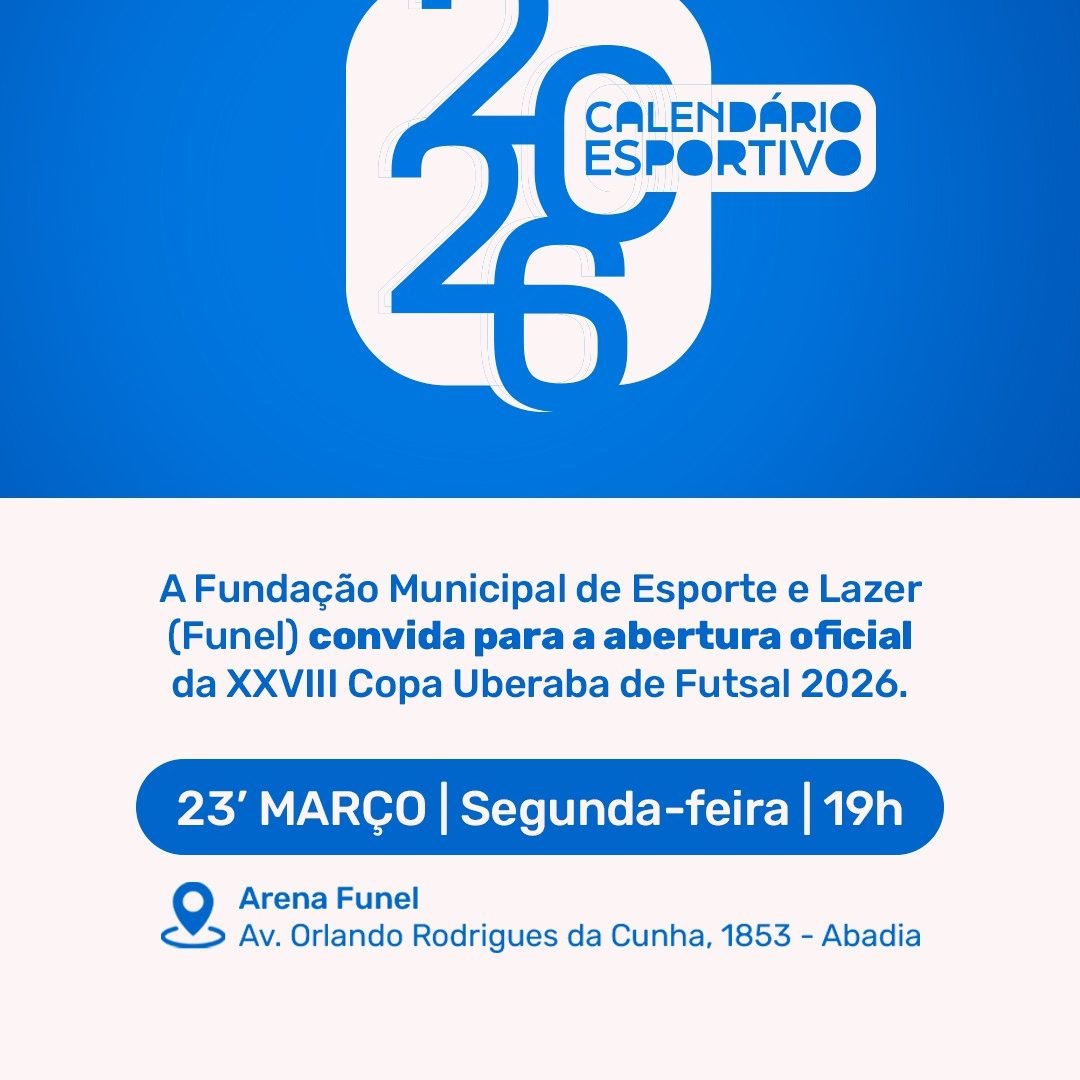 Copa Uberaba de Futsal tem início nesta segunda-feira