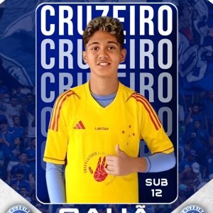 Jovem talento do futebol brasileiro: Cauã Hiron conquista espaço nas categorias de base do Cruzeiro