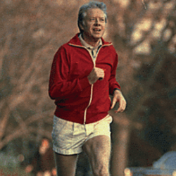 Jimmy Carter praticava corrida nos arredores da Casa Branca (Foto: Biblioteca e Museu Presidencial Jimmy Carter)