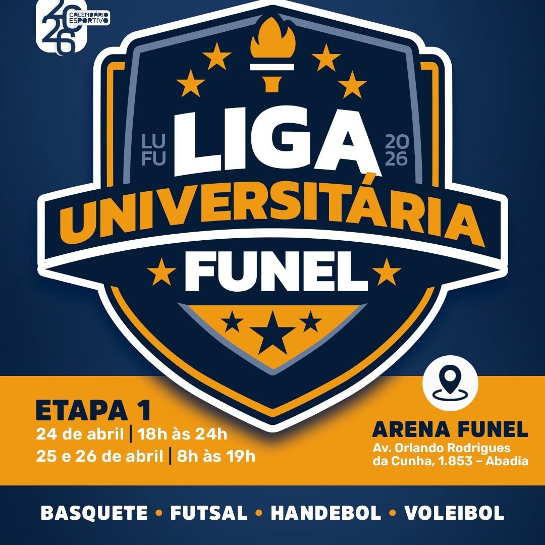 Liga Universitária Funel estreia com 15 atléticas nesta sexta-feira