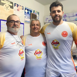 Mário Lúcio, Moura Miranda e Guilherme Sena durante transmissão em 2023 - Foto: Arquivo