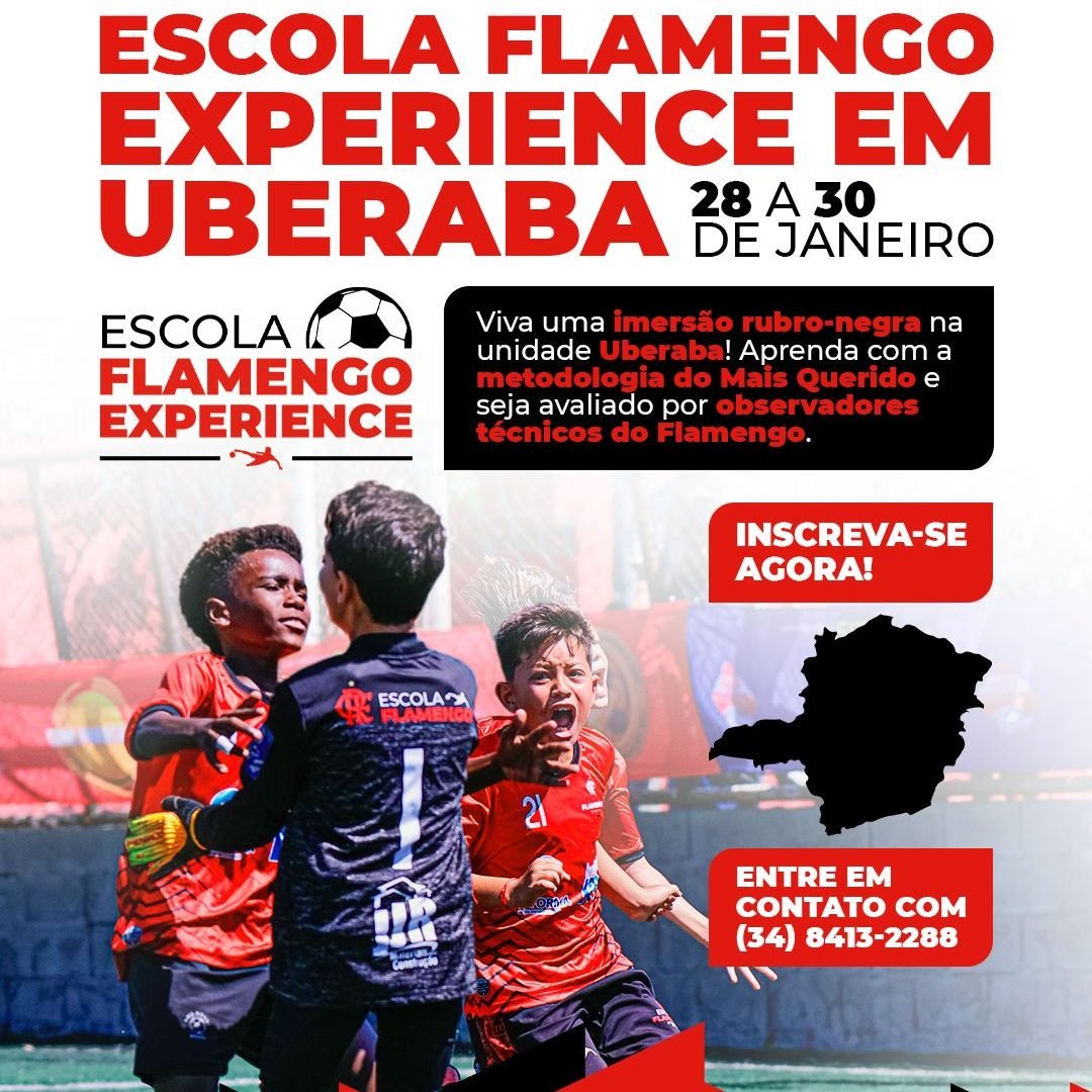 Flamengo Experience chega a Uberaba com metodologia oficial e nomes históricos do clube