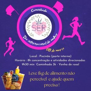 Caminhada celebra o Dia Internacional da Mulher e mobiliza participantes no Piscinão, em Uberaba