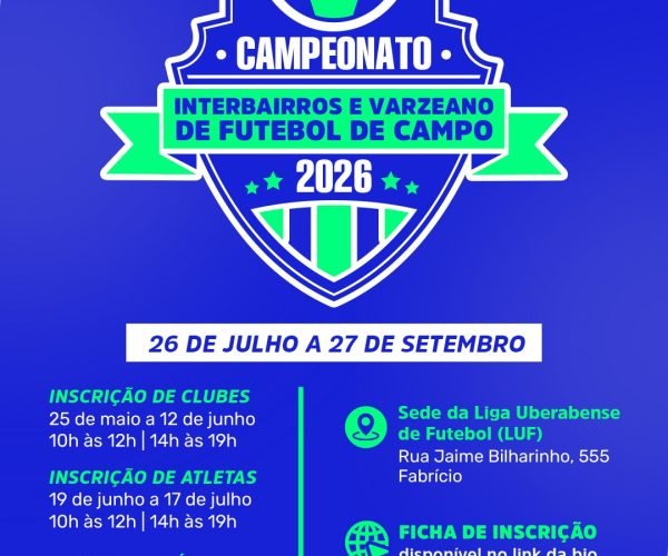 Funel e LUF abrem inscrições para o Campeonato Interbairros e Varzeano 2026