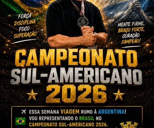 Atleta de Luta de Braço Ismael destaca parceiro e se prepara para o Sul-Americano 2026