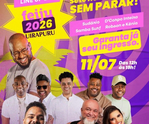 Feijoada Imperdível no Uirapuru: atrações nacionais e locais animam tarde de sábado com open bar e open food