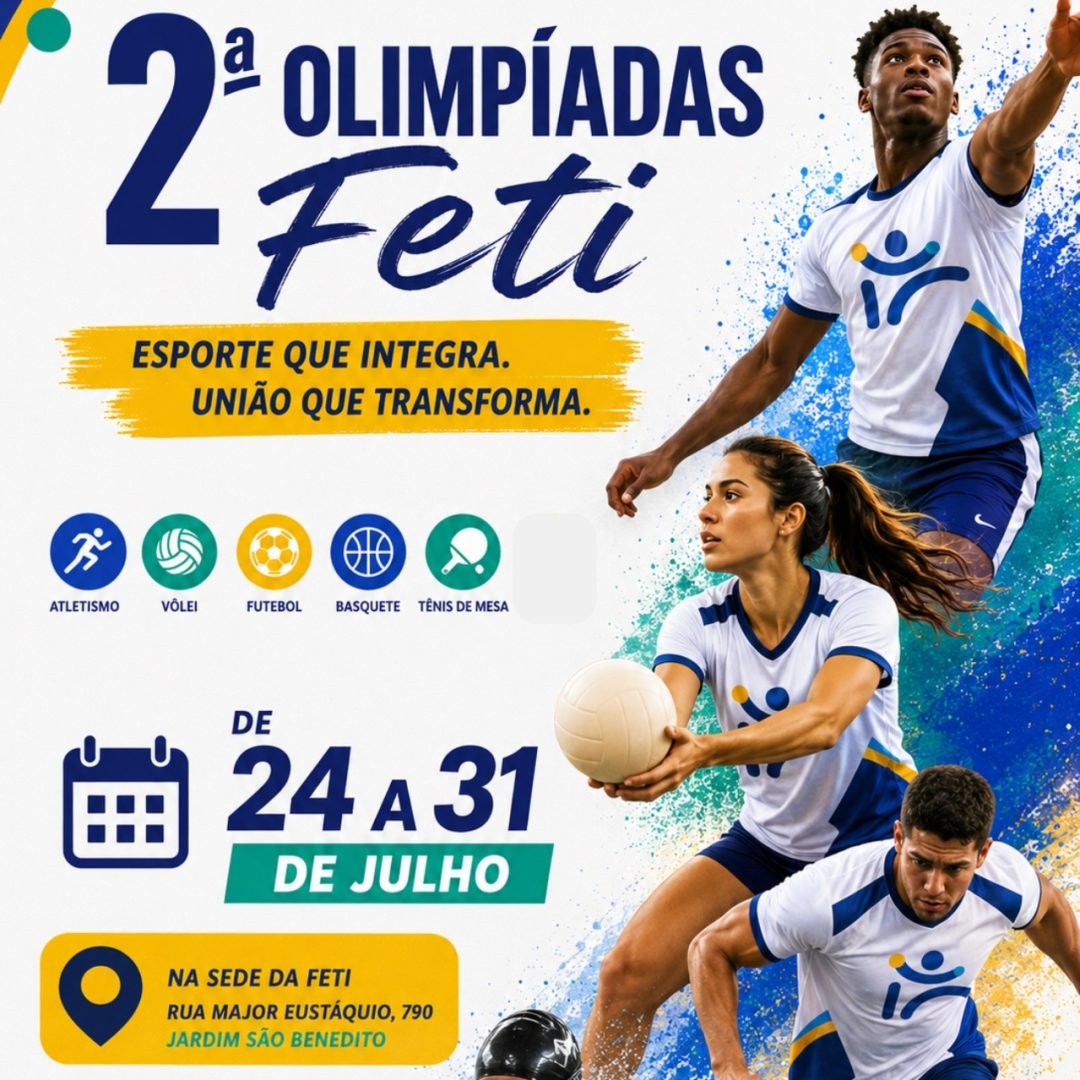 2ª Olimpíadas Feti vai reunir cerca de mil jovens em uma semana de esporte, integração e cidadania