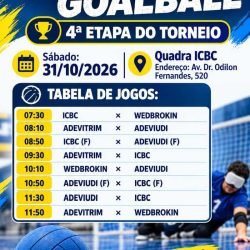 4ª Etapa do Torneio de Goalball acontece nesse sábado em Uberaba