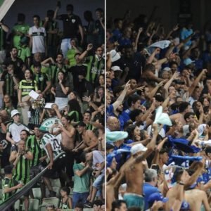 América registra saldo positivo de bilheteria no clássico diante do Cruzeiro - Foto: Alexandre Guzanshe/EM/D.A Press
