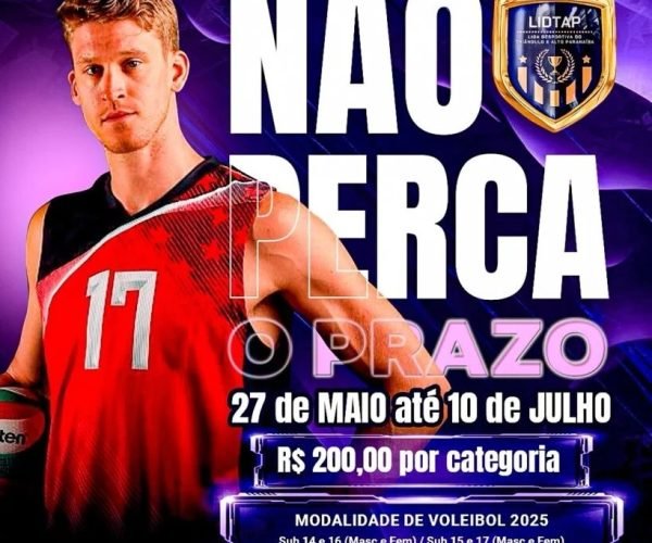 ATENÇÃO, AMANTES DO VÔLEI! As inscrições para a LIDTAP Vôlei 2025 estão abertas!