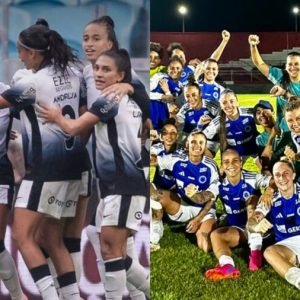 Corínthians (esq) e Cruzeiro travam duelo por vaga na final da Supercopa Feminina - Fotos: Will Anacleto/Corinthians e divulgação/Cruzeiro