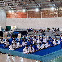  Seletiva Municipal Estudantil realizada no ginásio da UFTM, buscando vaga para os Jogos Escolares de Minas Gerais (JEMG 2025).