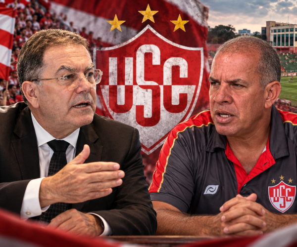 Públio Emílio Rocha e Rodrigo Alcino estão no centro das discussões sobre o futuro da SAF do Uberaba Sport Club. Arte: Sete nos Esportes.