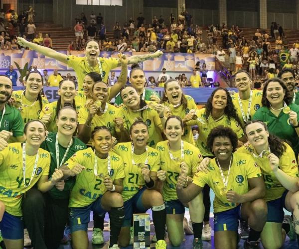 Seleção feminina de handebol é tetracampeã centro sul americana — Foto: Reprodução/Instagram