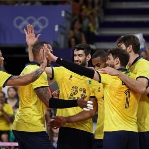 Seleção brasileira masculina de vôlei Foto: Miriam Jeske/COB