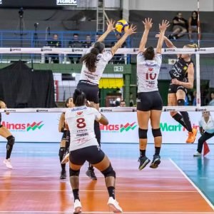 O Praia Clube vence o Mackenzie em sua terceira vitória seguida na Superliga Feminina de Vôlei - Foto: Bruno Cunha/Praia Clube
