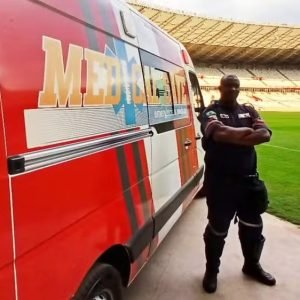 Ex-goleiro Glaysson, trabalha atuamente como mototorista de Ambulância em Belo Horizonte - Foto: Acervo pessoal de Glaysson