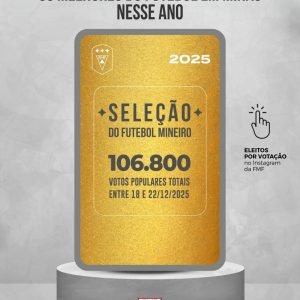 Seleção do Ano do Futebol Mineiro consagra destaques em votação popular da FMF