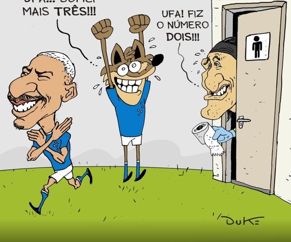 Charge do Duke ironiza pausa inusitada de Cássio e vira assunto no futebol mineiro