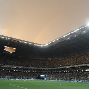A Arena MRV recebe o grande clássico mineiro Atlético e Cruzeiro válido pelo jogo de ida da Copa do Brasil 2025 - Foto: Alexandre Guzanshe/EM/D.A. Press
