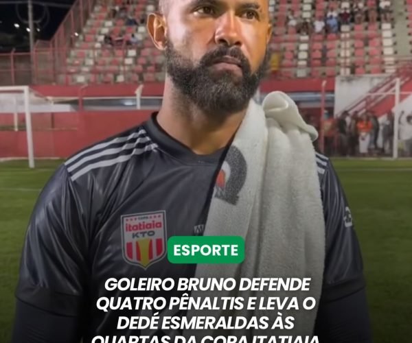 Bruno decide nos pênaltis e leva Dedé de Esmeraldas às quartas da Copa Itatiaia