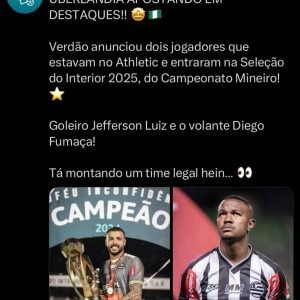 Uberlândia reforça elenco com Jefferson Luiz e Diego Fumaça para o Mineiro 2026