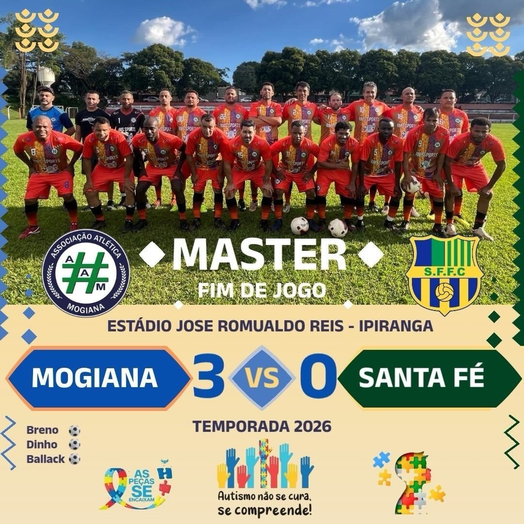 Master da Mogiana Impõe Ritmo, controla Jogo e Constrói Vitória Diate do Santa Fé