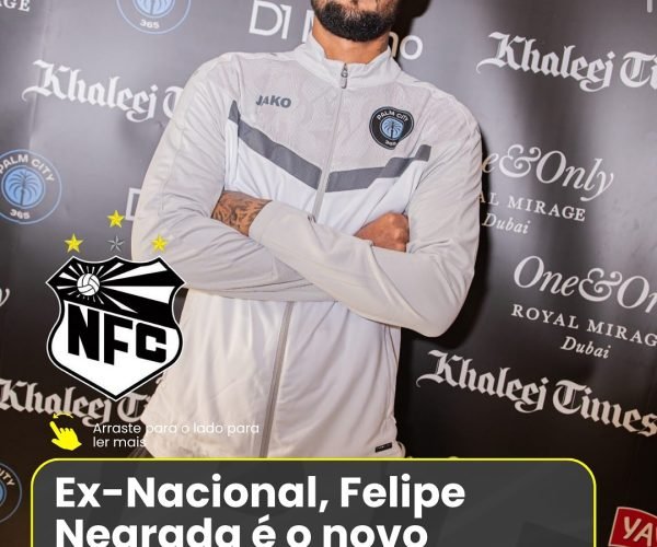 Ex-Nacional, Felipe Pereira é o novo reforço do Palm City FC, de Dubai!