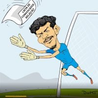 Charge de Duke destaca possível convocação de Otávio para a Seleção Brasileira