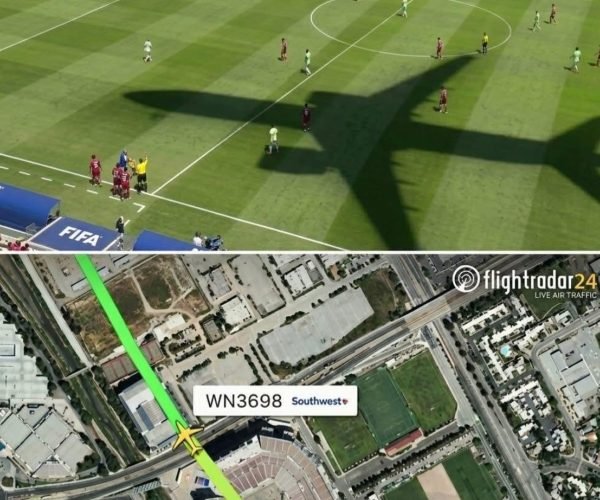 Boeing 737 surpreende torcida e vira cena inusitada durante jogo da Copa do Mundo 2026