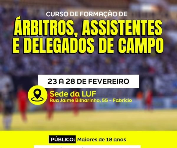 Funel e LUF abrem inscrições para Curso de Formação de Árbitros em Uberaba e região