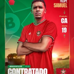 Boa Esportes anuncia contratação de Fillipe Samuel, novo centroavante do time para a temporada 2025